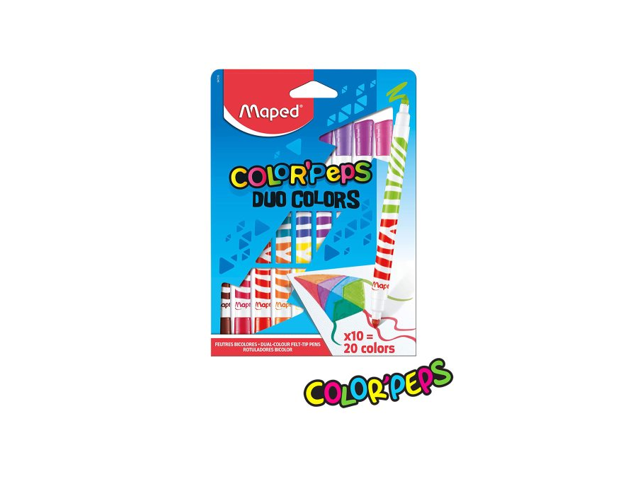 MAPED Color' Pepes Duo Colors Flomasteri 10 kom / 20 boja