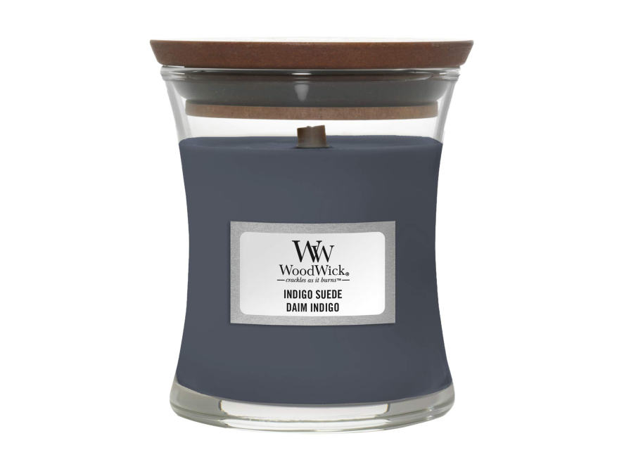 WOODWICK Indigo Suede Mini